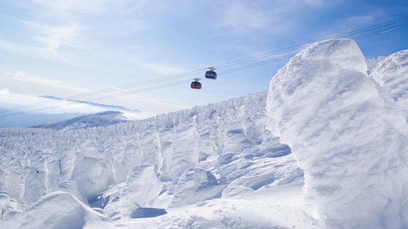 Snow monsters form from epic amounts of Japow at Hakkoda