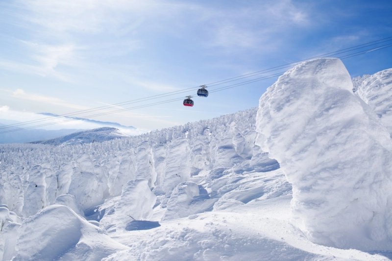 Snow monsters form from epic amounts of Japow at Hakkoda