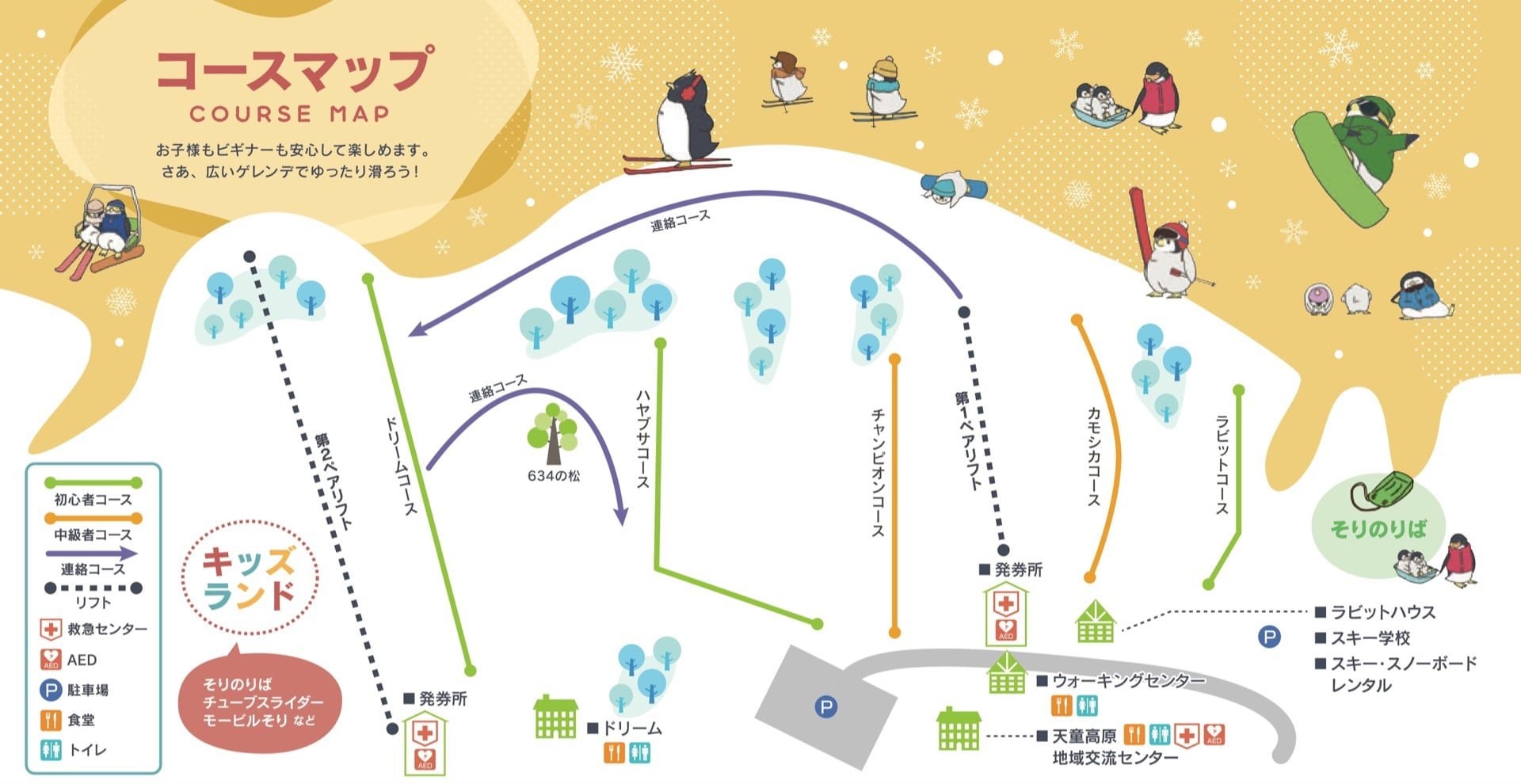 Tendo Kogen Ski Trail Map
