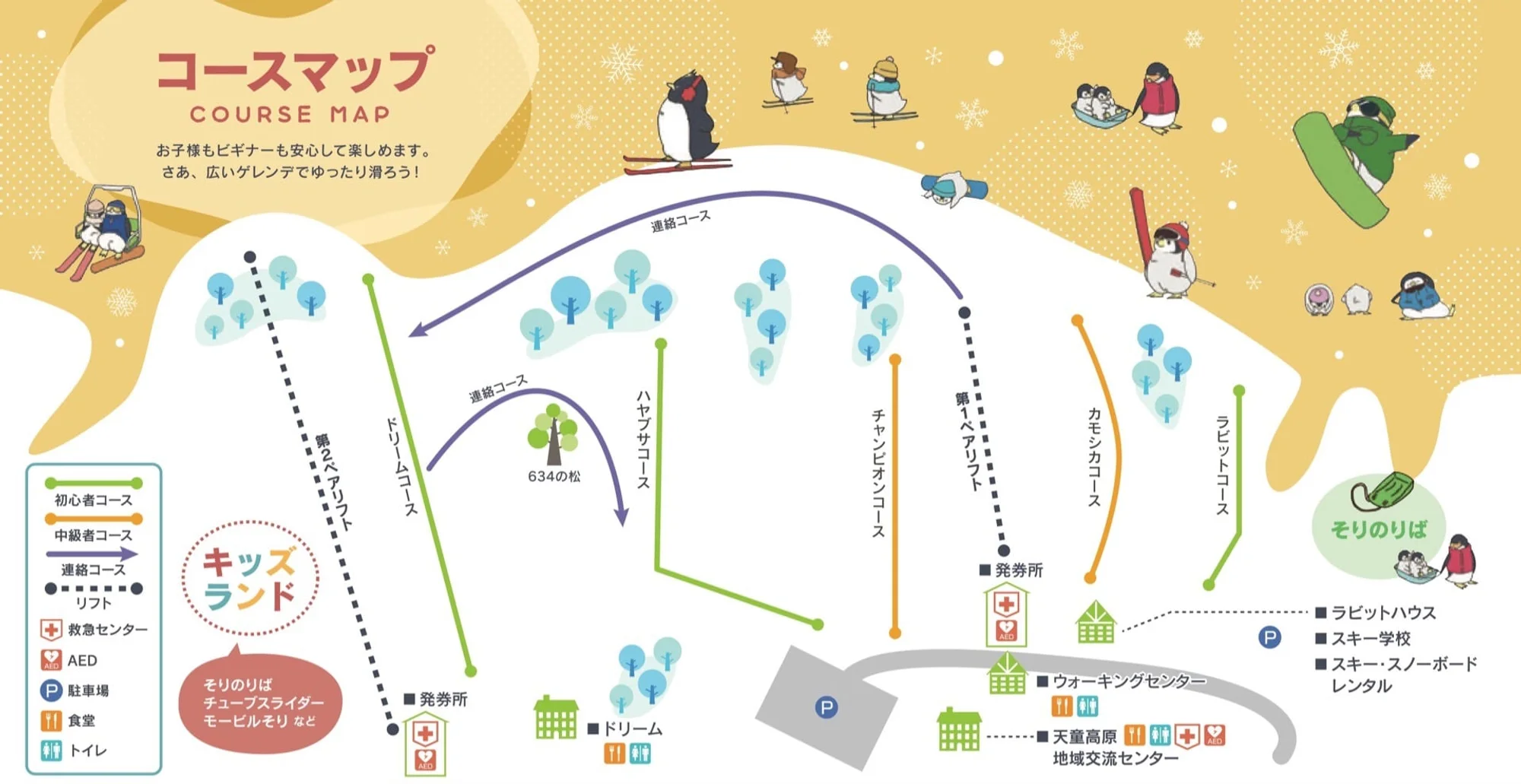 Tendo Kogen Ski Trail Map