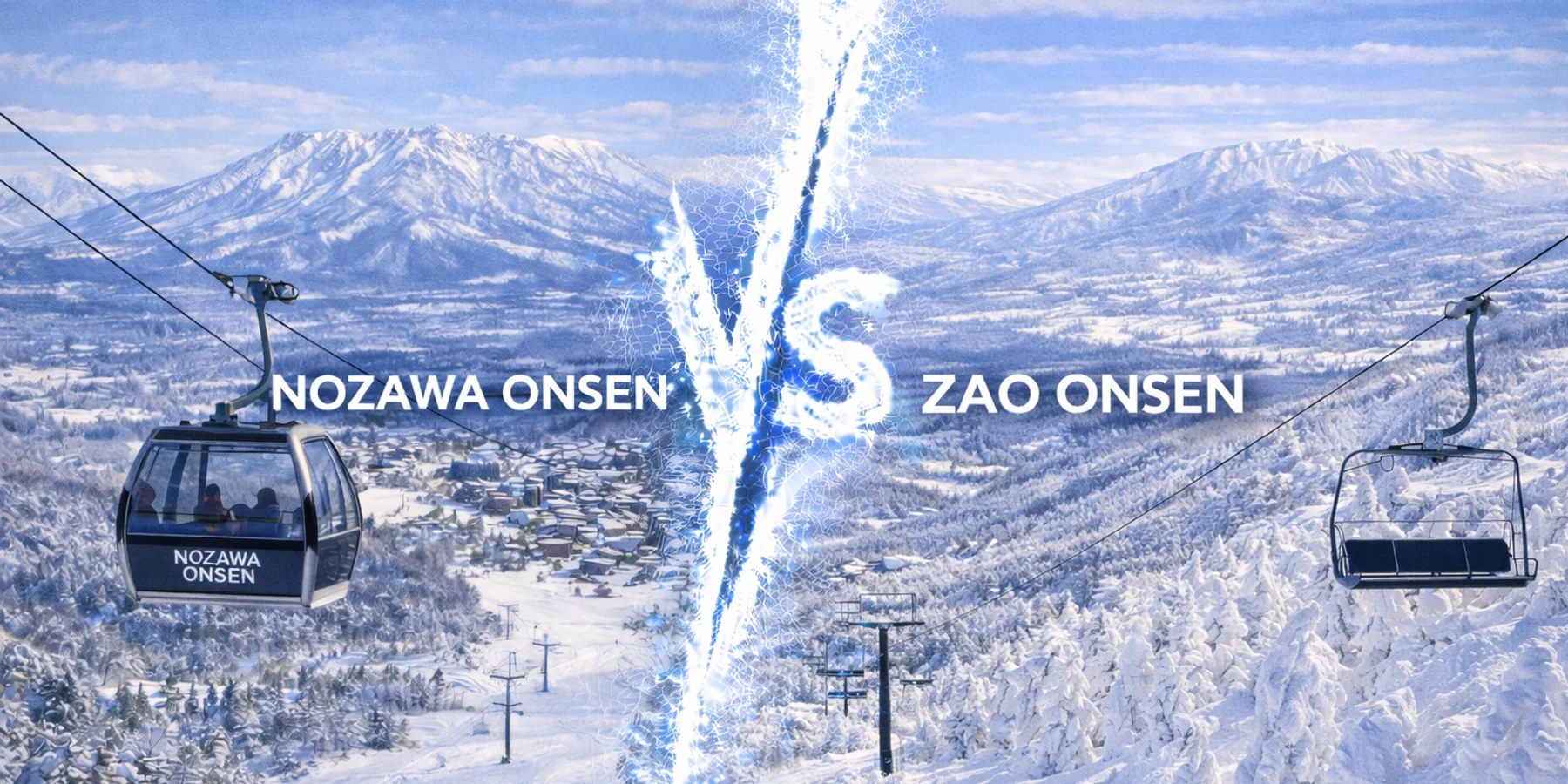 Nozawa vs Zao Onsen graphic