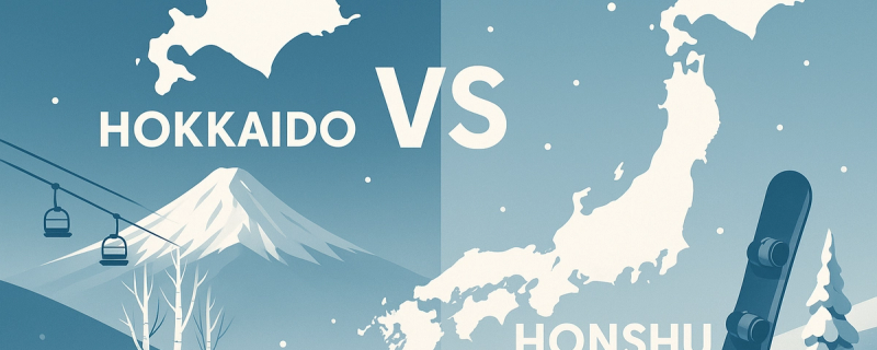 Hokkaido vs Honshu Ski and Snowboard graphic