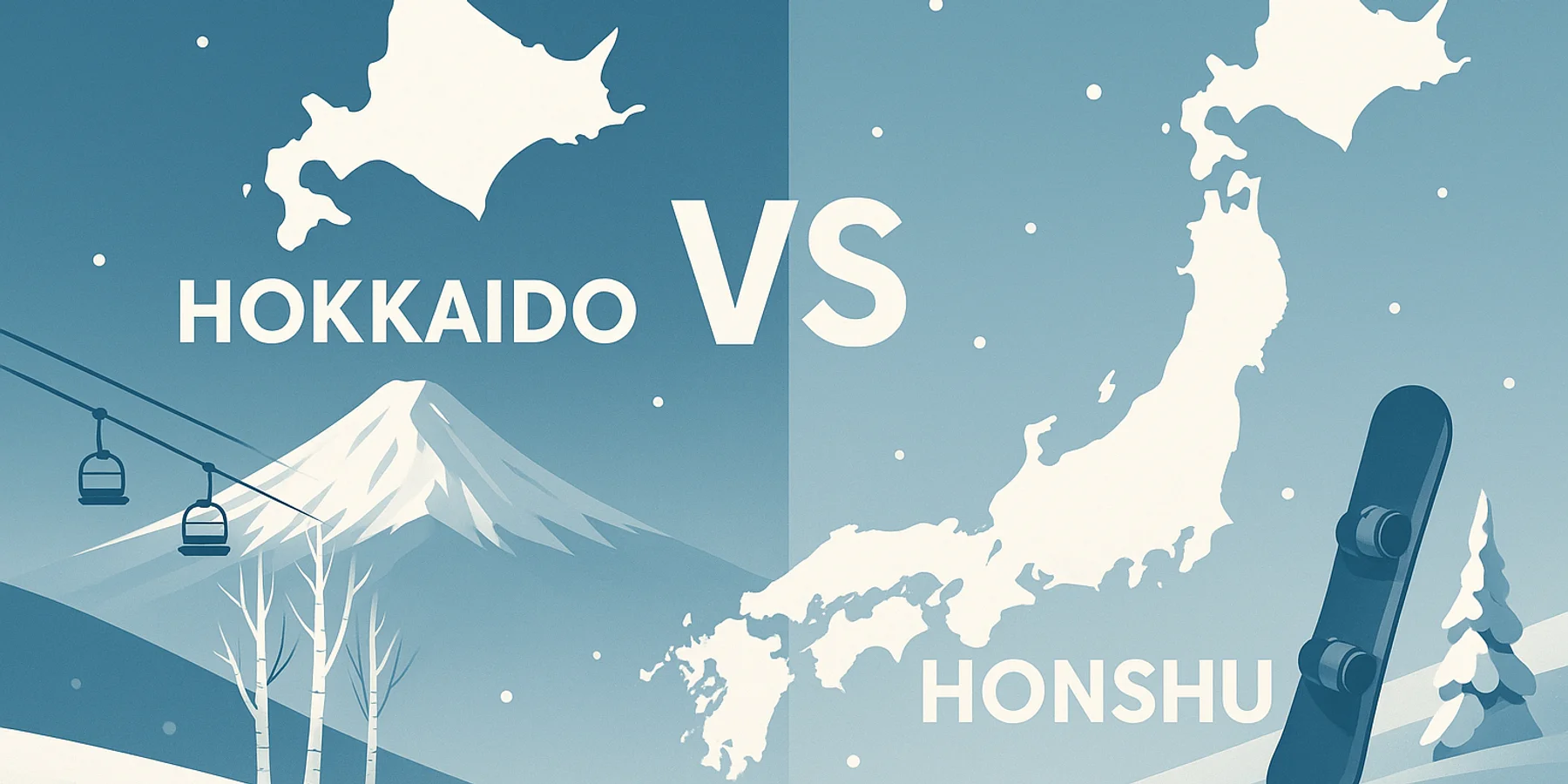 Hokkaido vs Honshu Ski and Snowboard graphic