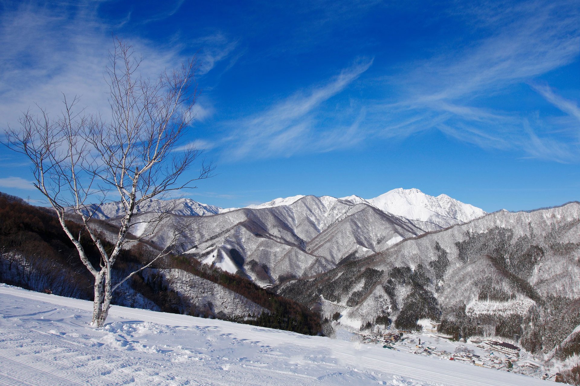 Beautiful view from Okutone Snow Park