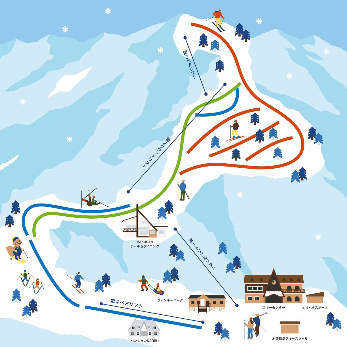 Kiso Fukushima Ski and Trail map