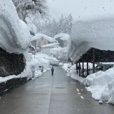 Nozawa village blanketed with snow