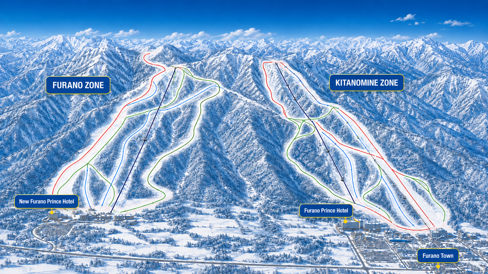 Map showing the Zones in Furano