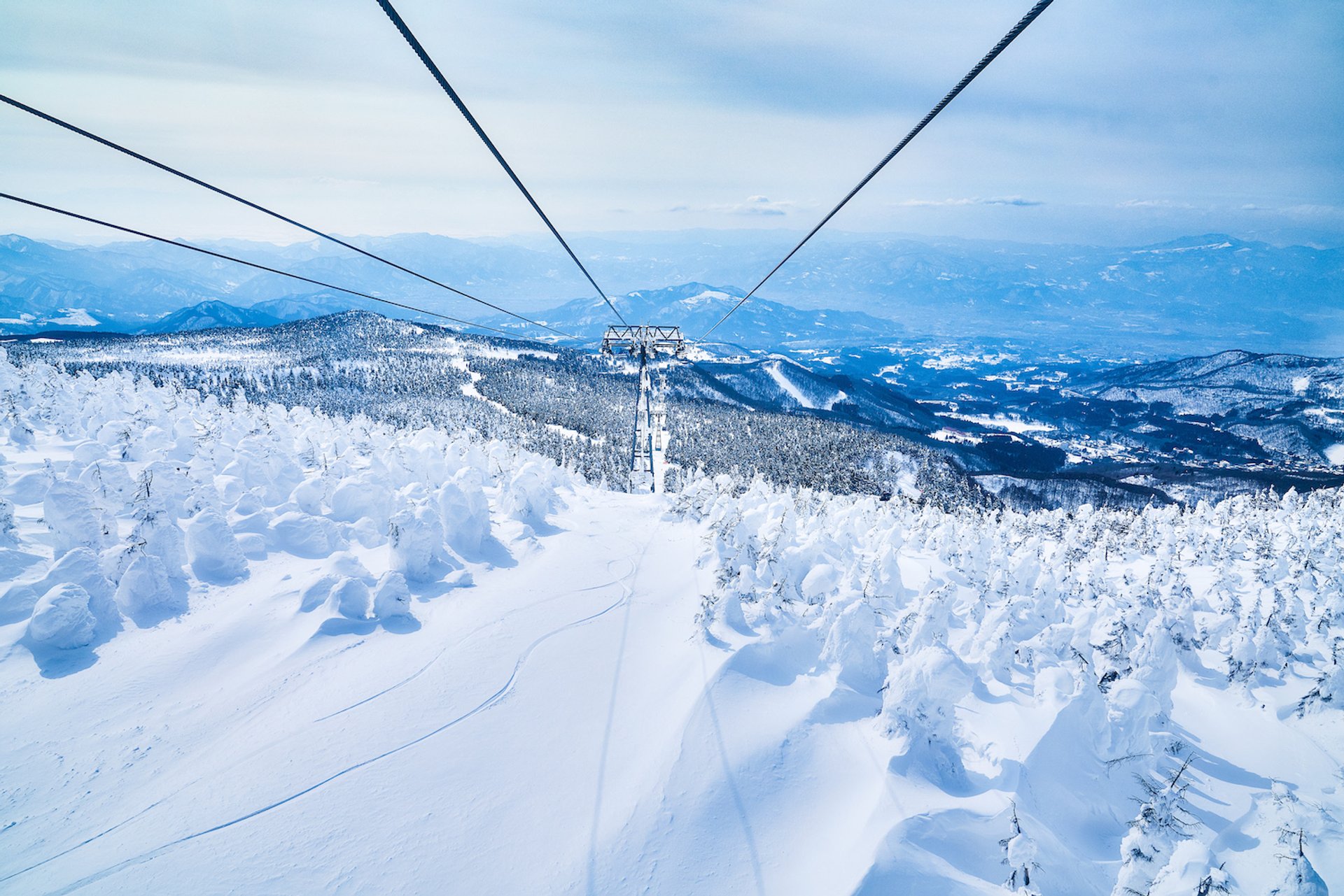 Views from Zao Onsen ski resort - covered in Japow