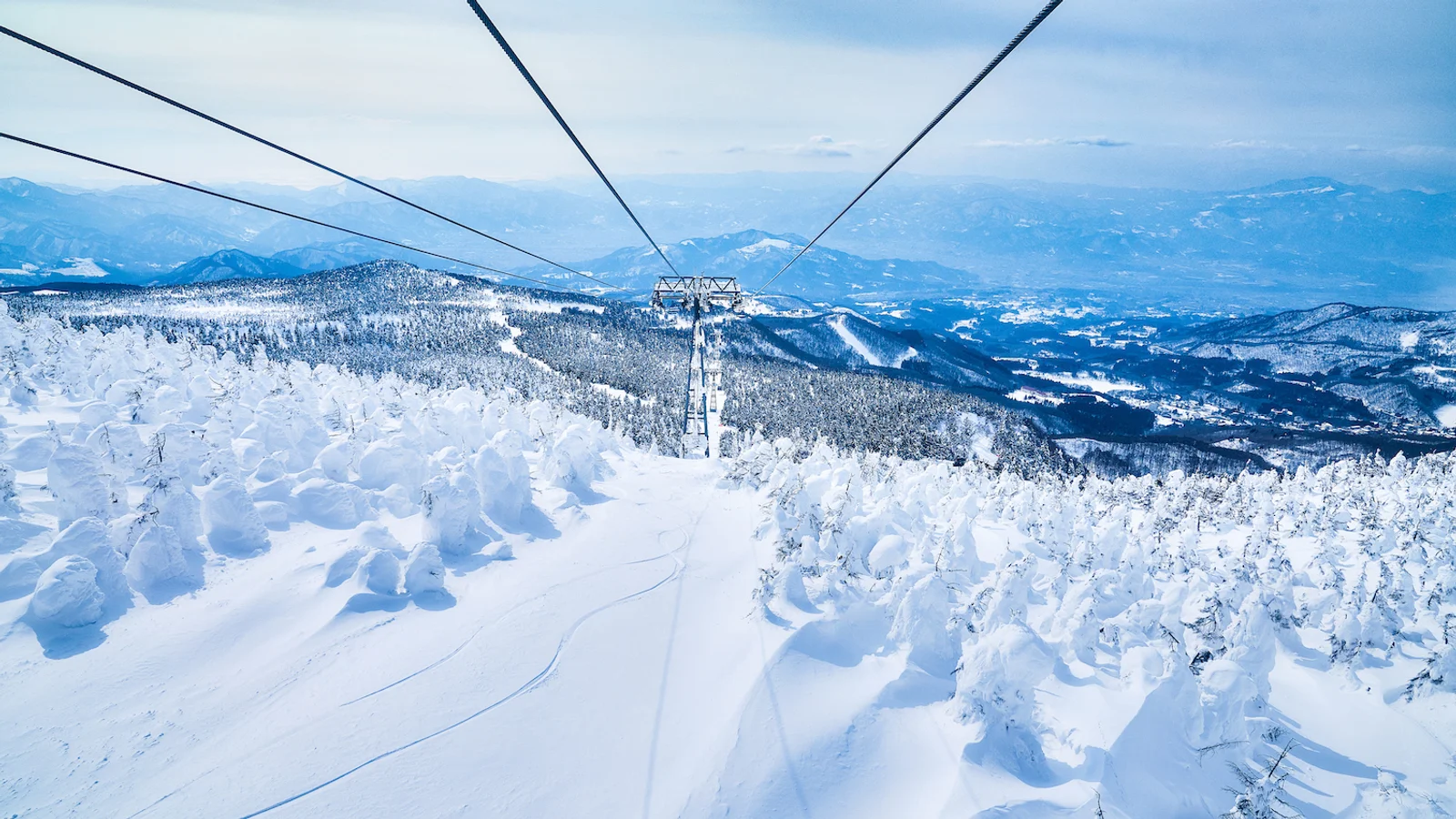 Views from Zao Onsen ski resort - covered in Japow
