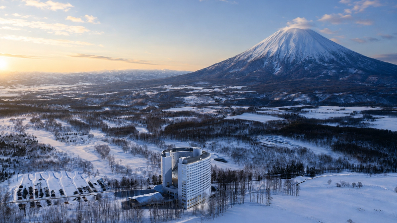 Hotel in front of My Yotei in Niseko