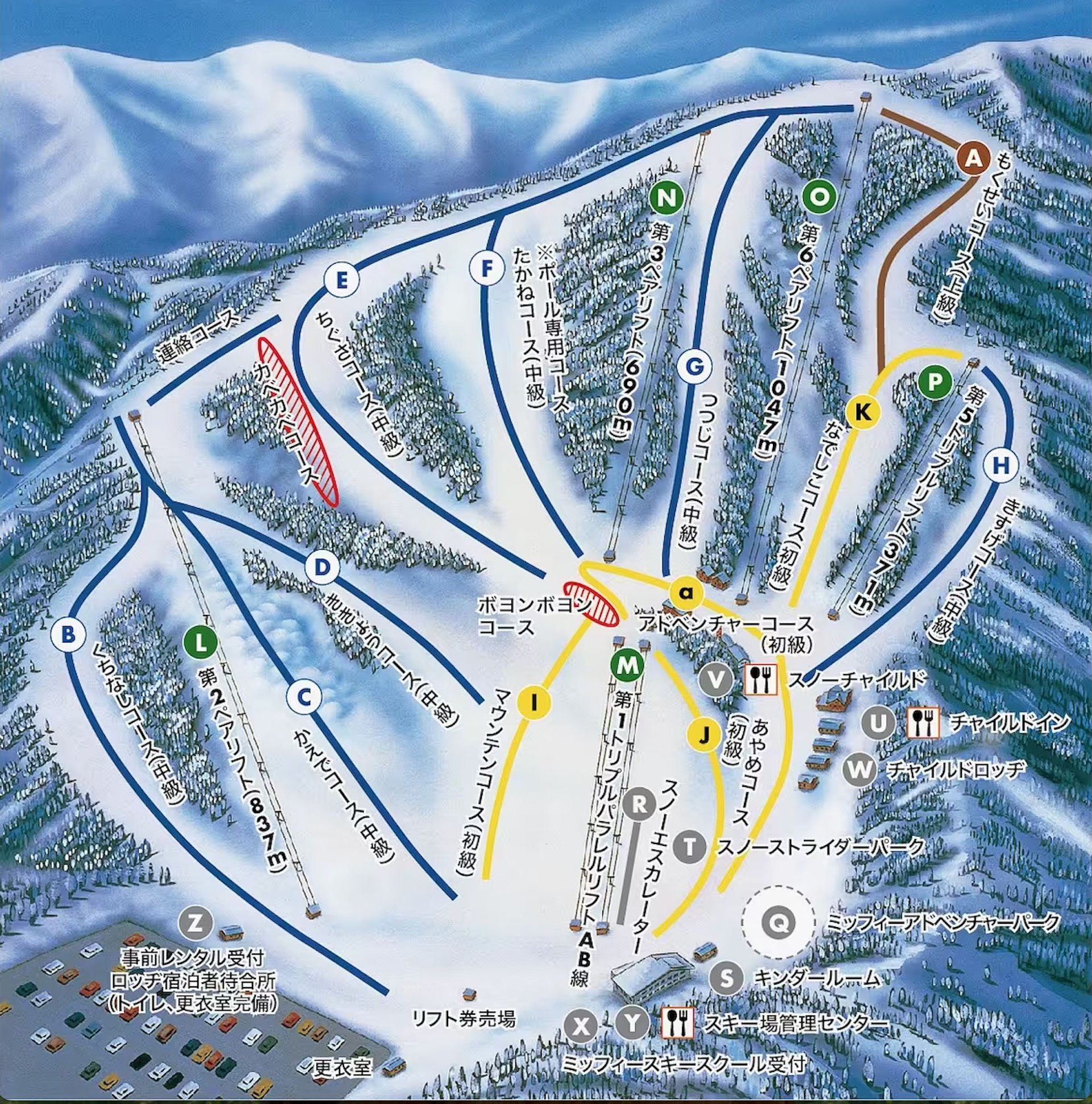 Katashina Kogen Ski and Trail map