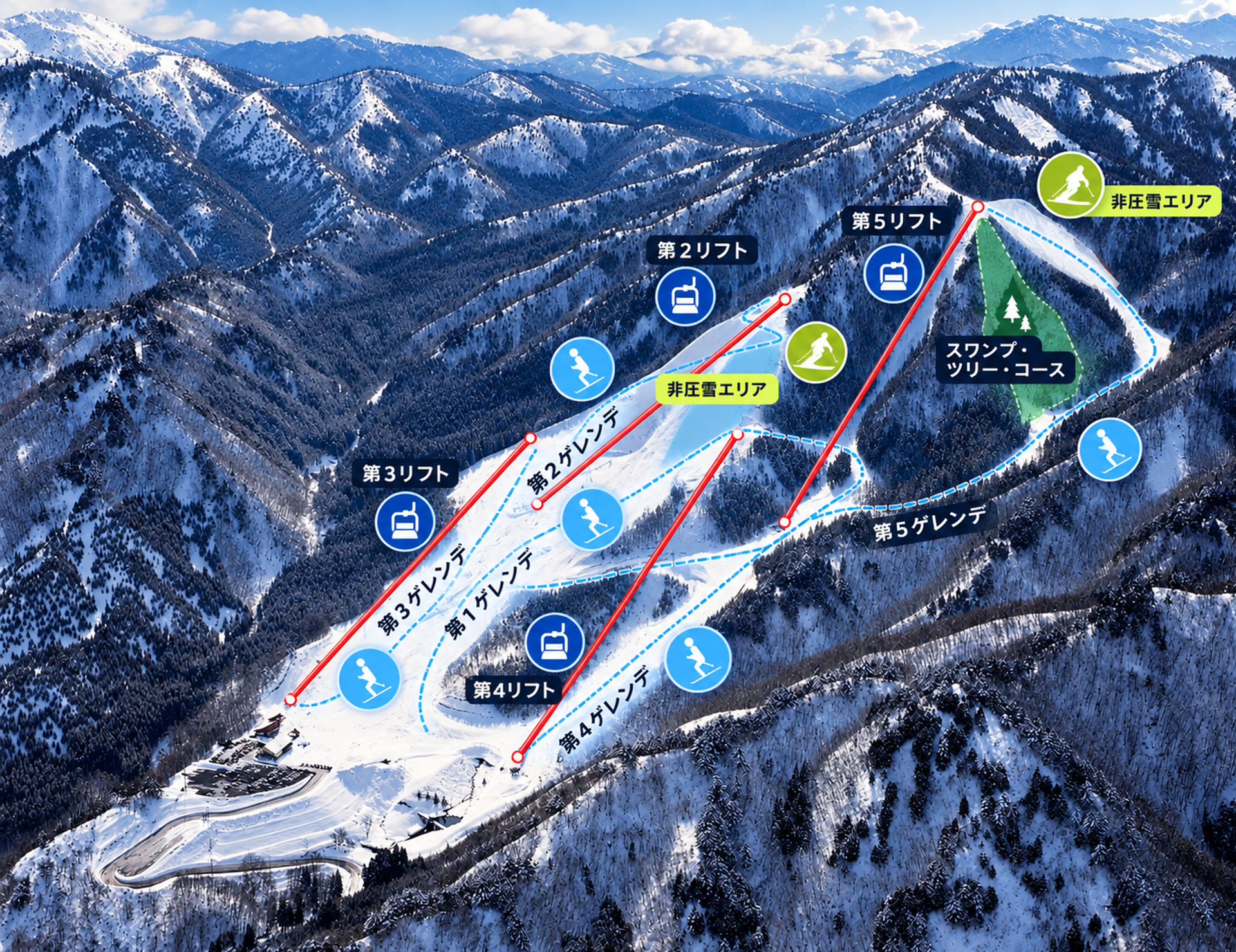 Hida Kawai ski map