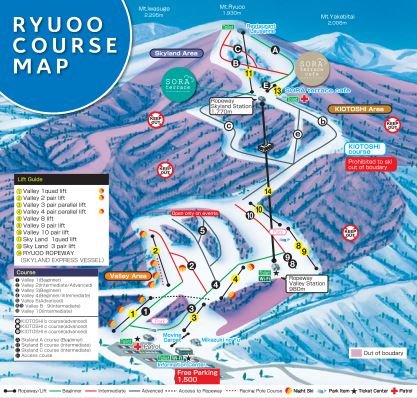 Ryuoo Snow park map