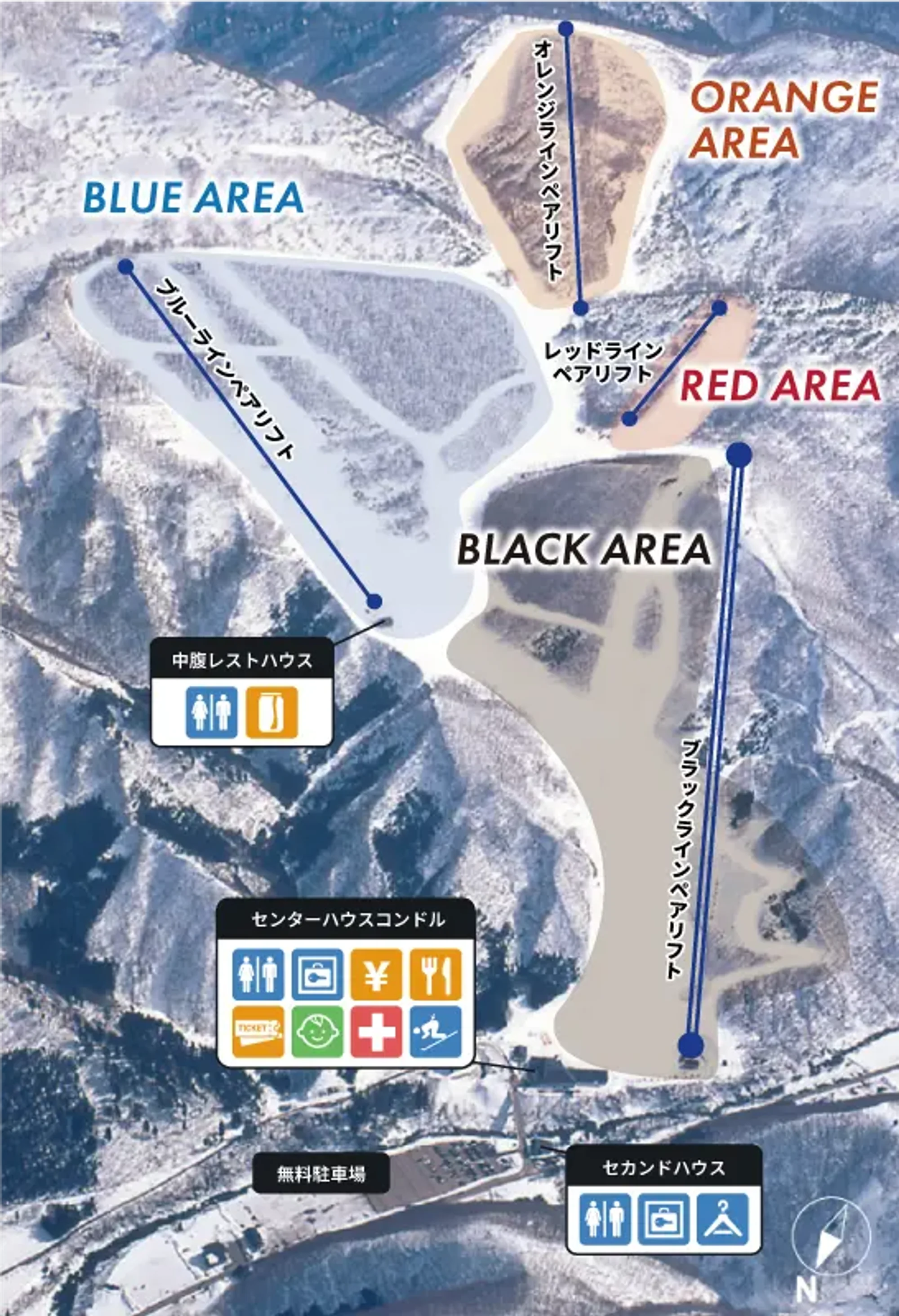 Kita Nikko Takahata Ski and Trail Map