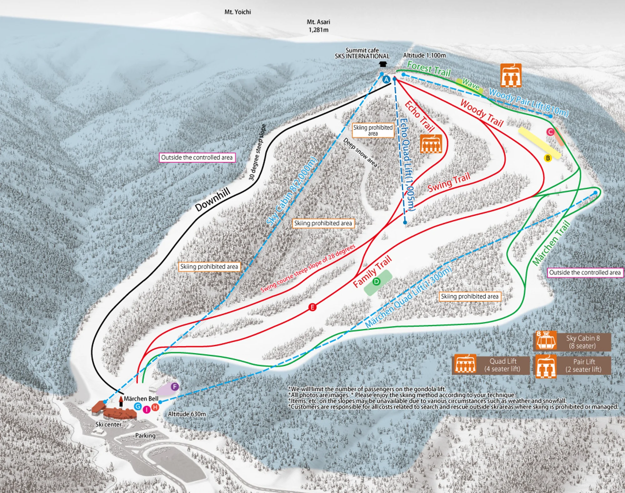 Sapporo Kokusai trail map