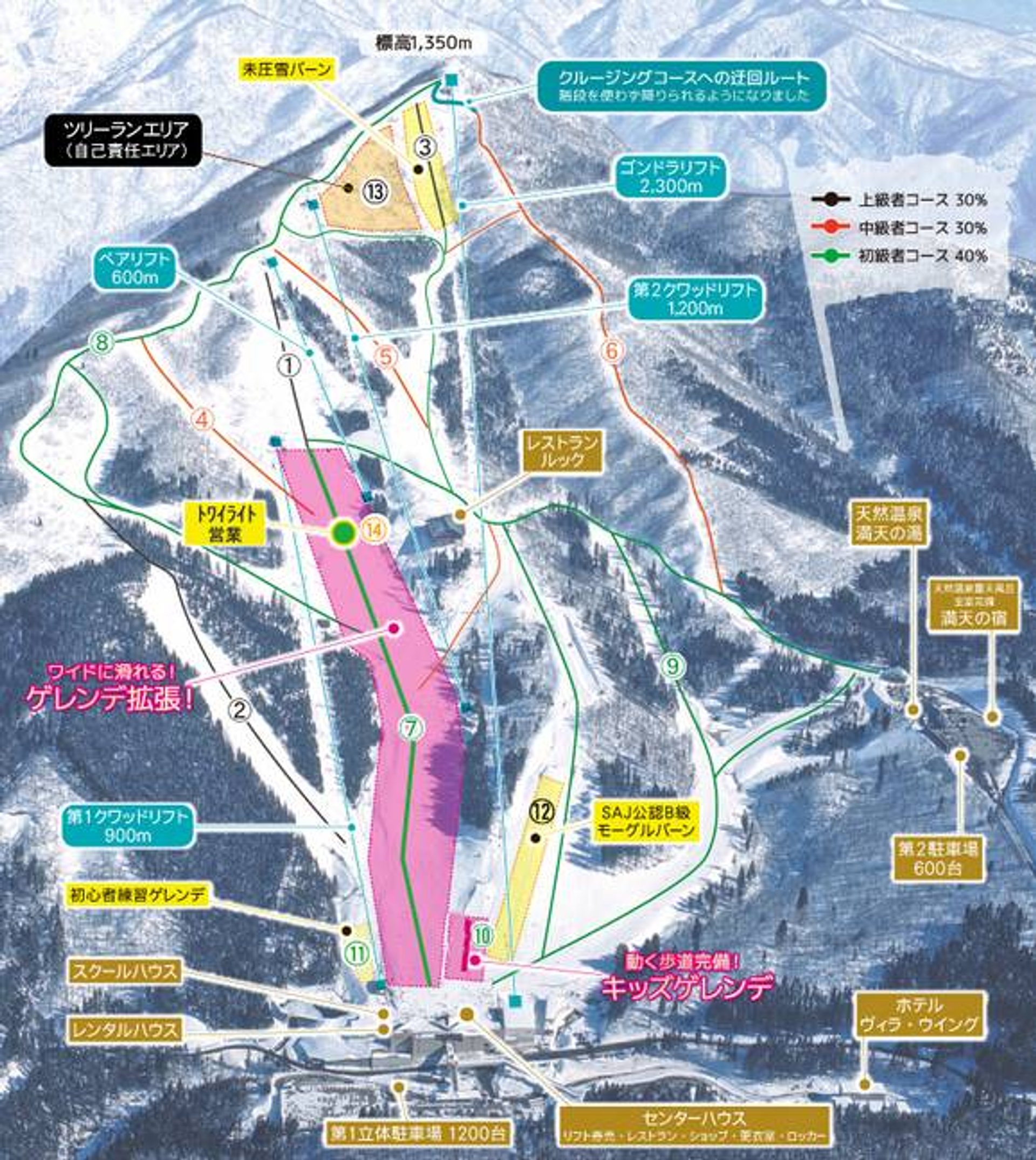 Winghills Shirotori Ski & Trail map
