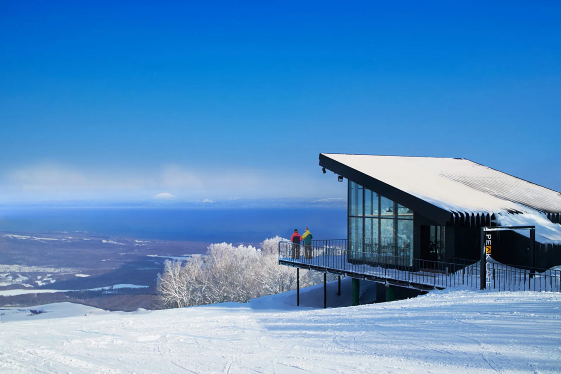 Hakodate Nanae view from the top of the snow park