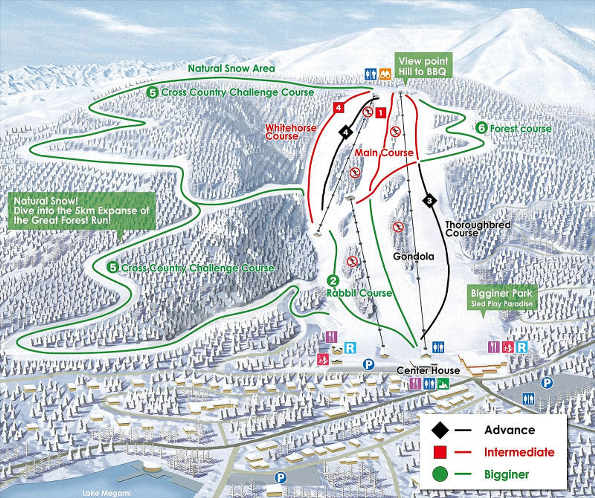 Shirakaba Kogen Kokusai Ski Map