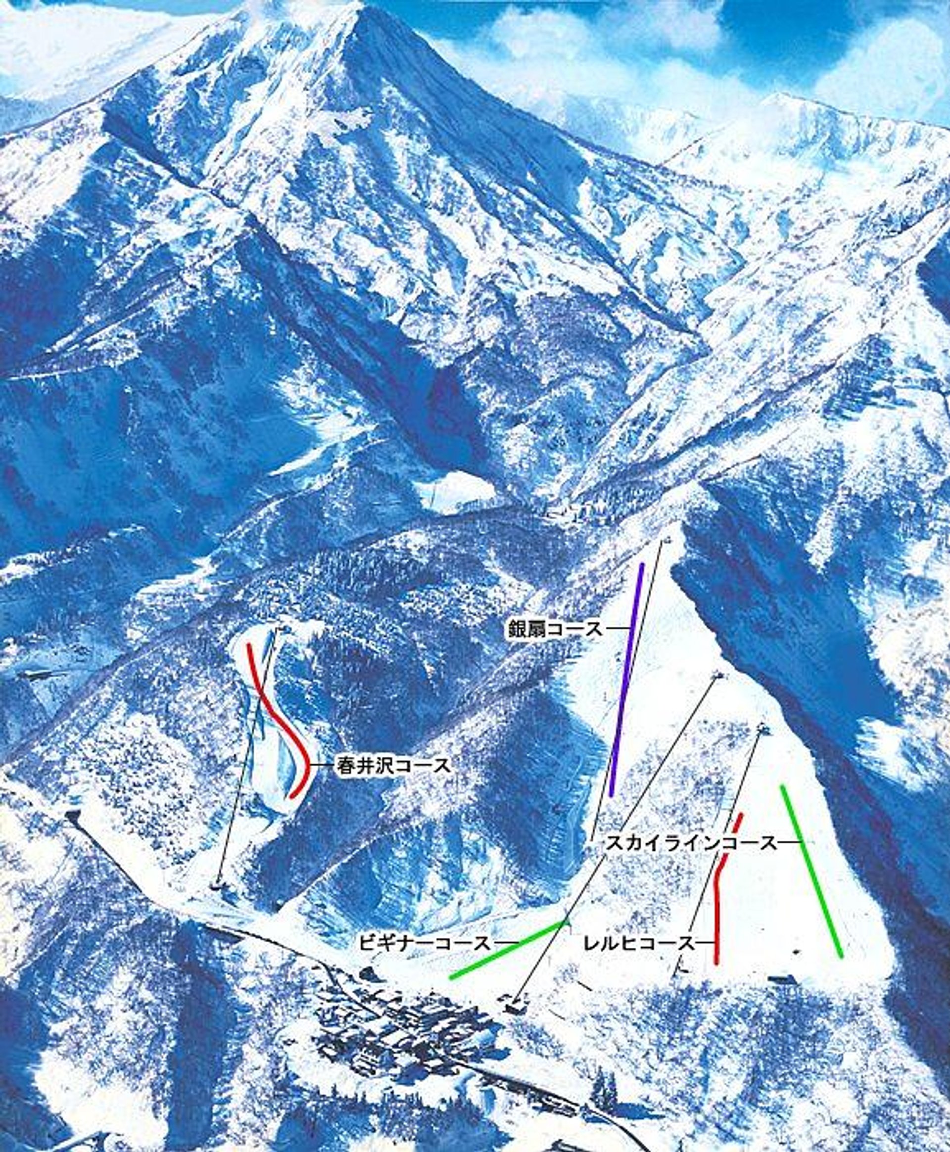Seki Onsen ski map