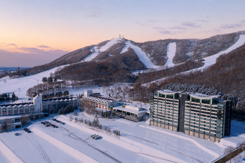 Ski-in ski-out hotel at a Japanese ski resort