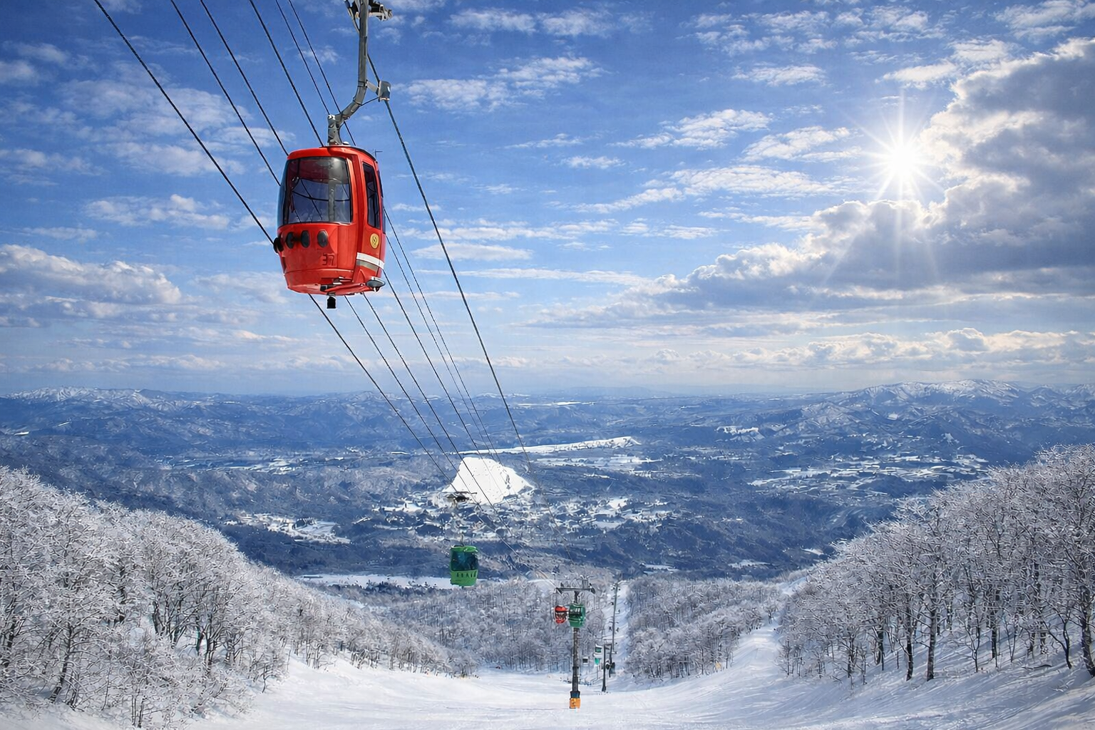 Under the Gondola at Takasu Snow Park