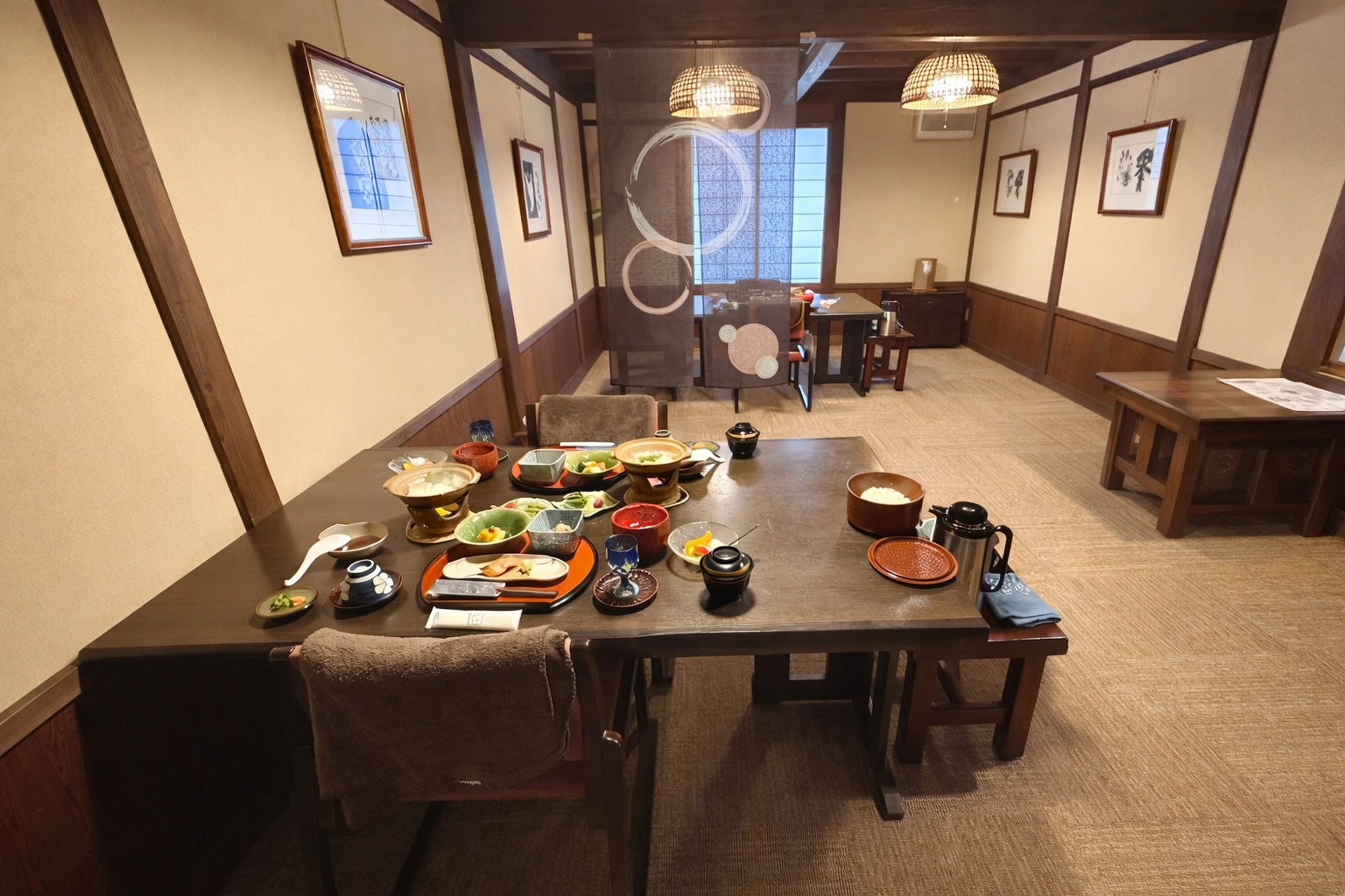 Meal time at a Ryokan
