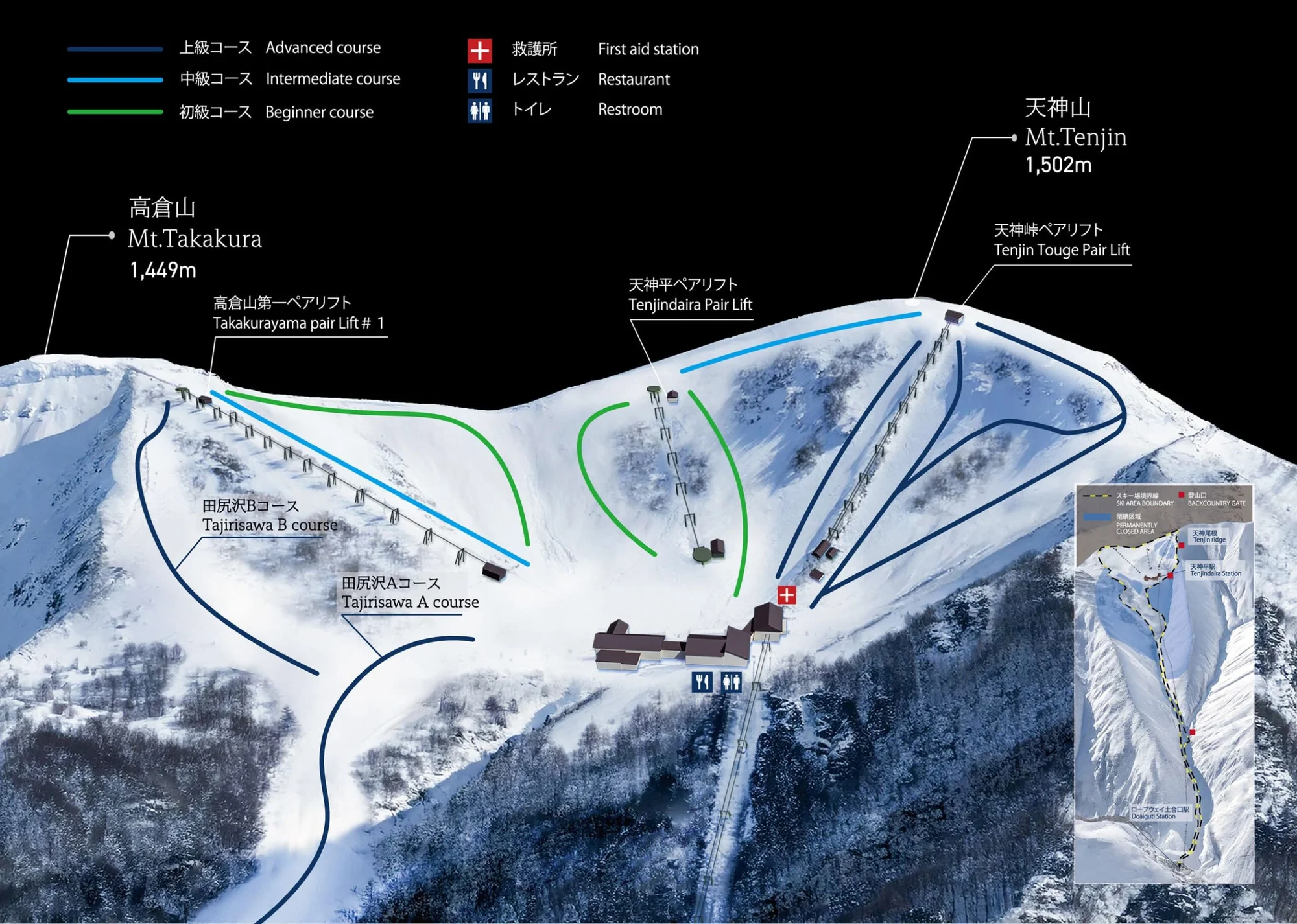 Mt. T ski and trail map