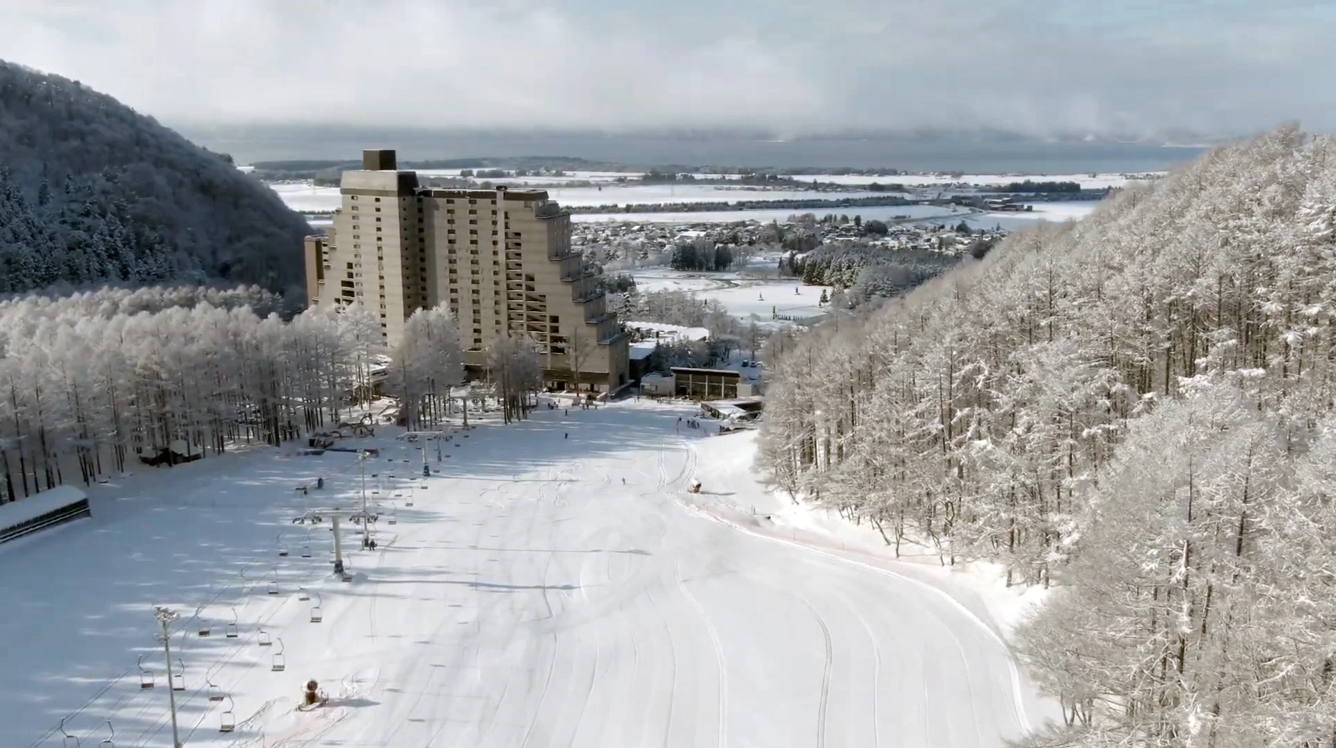Listel Ski Fantasia ski resort from above