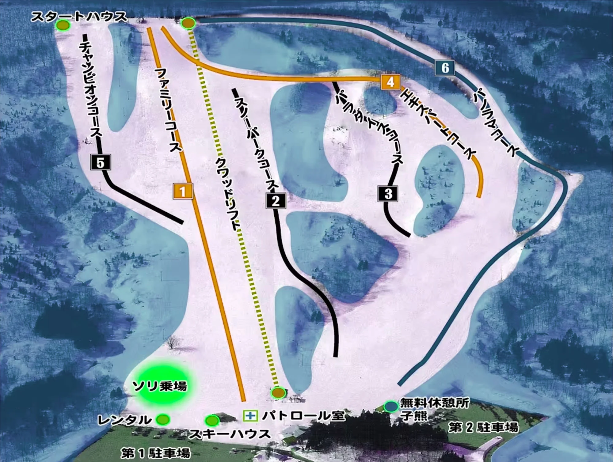 Chokai Kogen Yashima Ski and Trail Map
