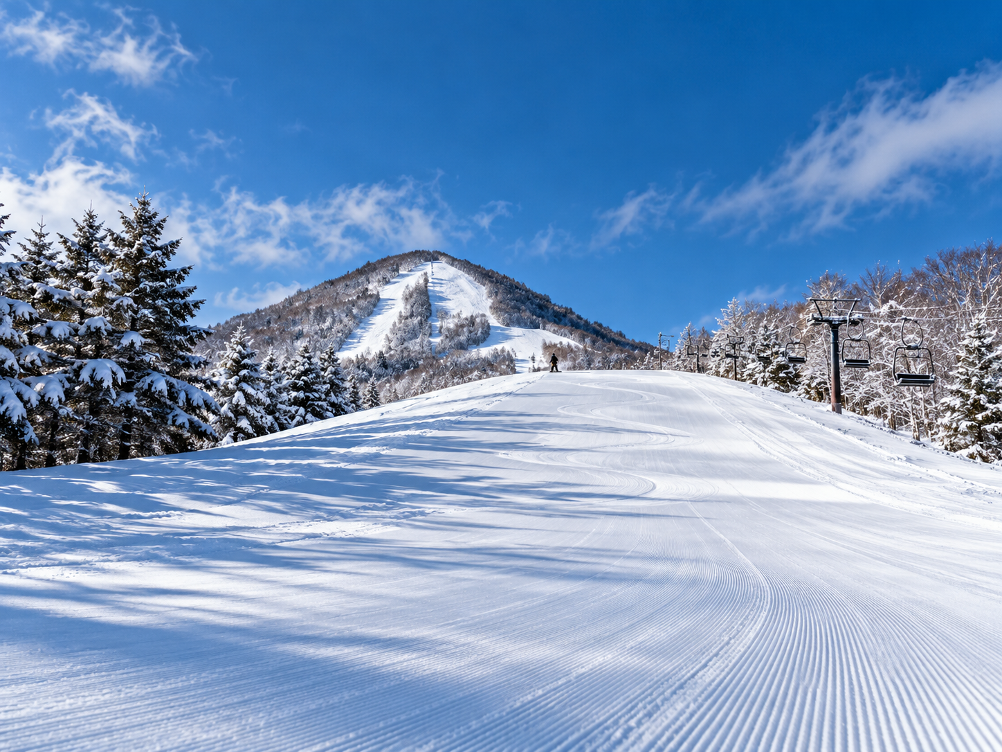 first tracks at Kazawa Snow Area