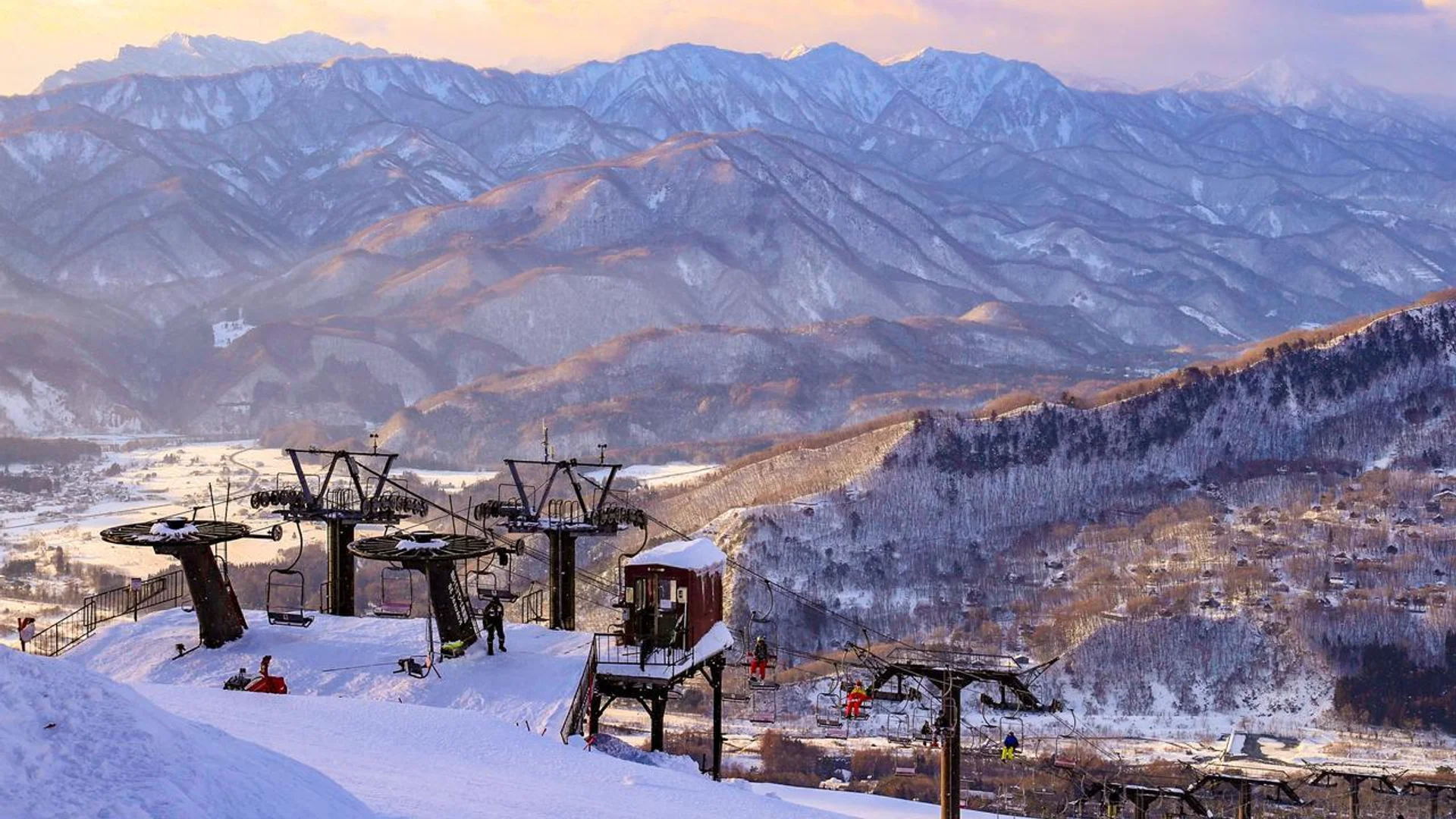 Beautiful time of afternoon looking over the valley from Hakuba 47