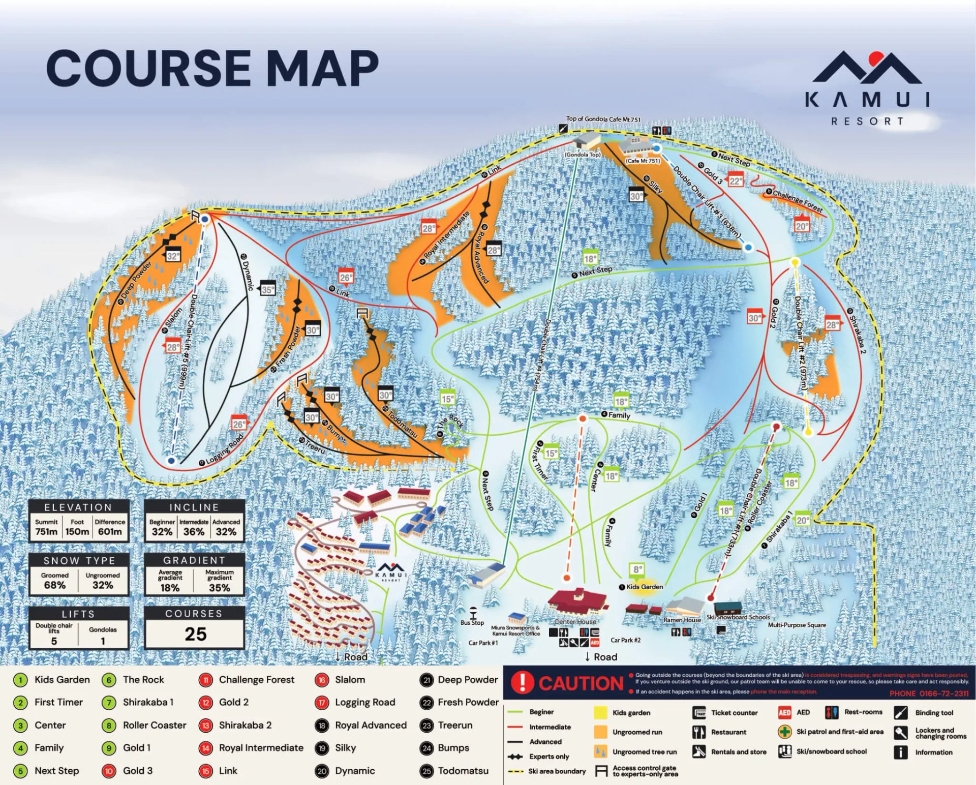 Kamui trail map