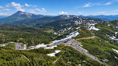 View over the mountain area in Hachimantai