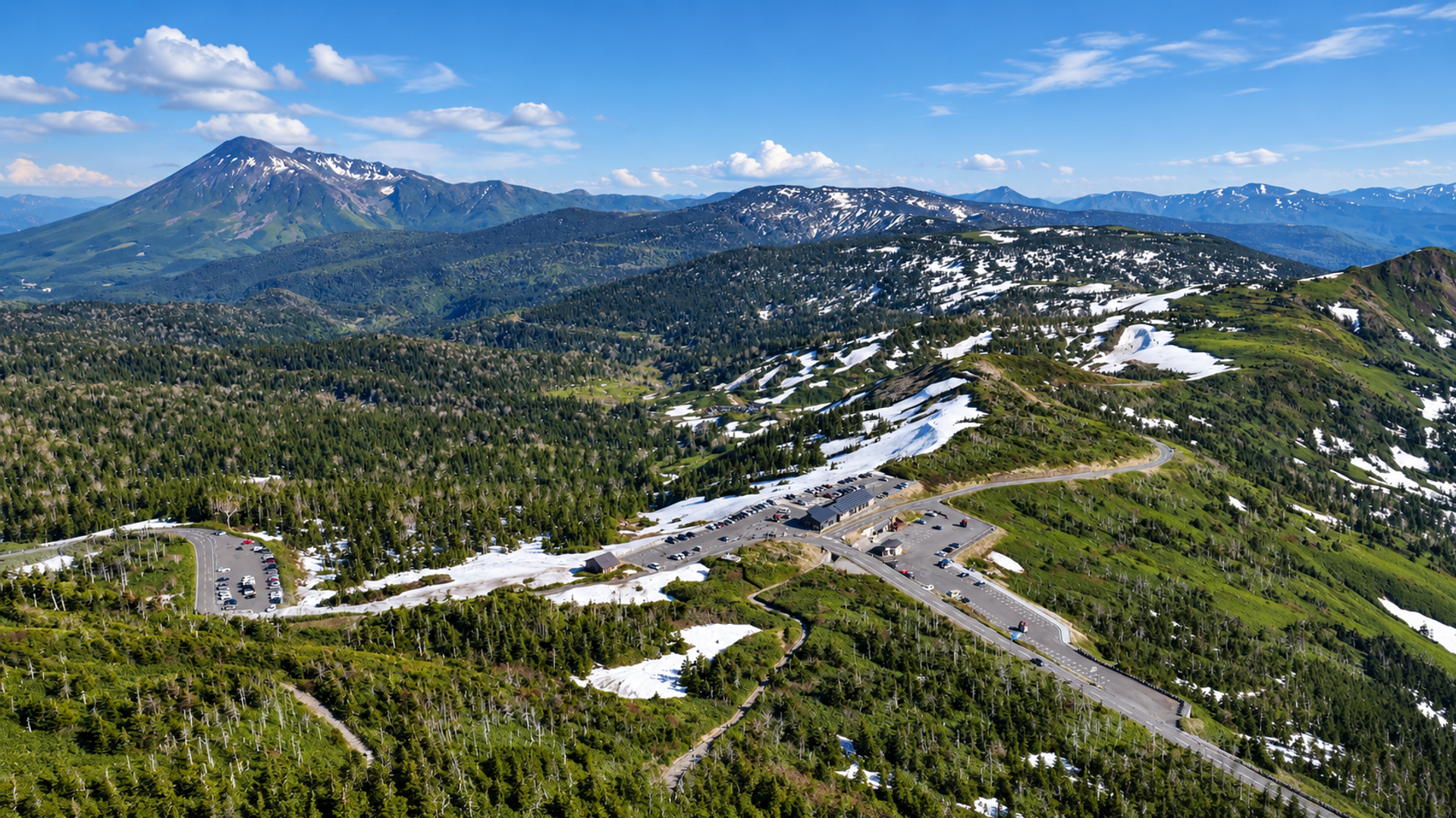 View over the mountain area in Hachimantai
