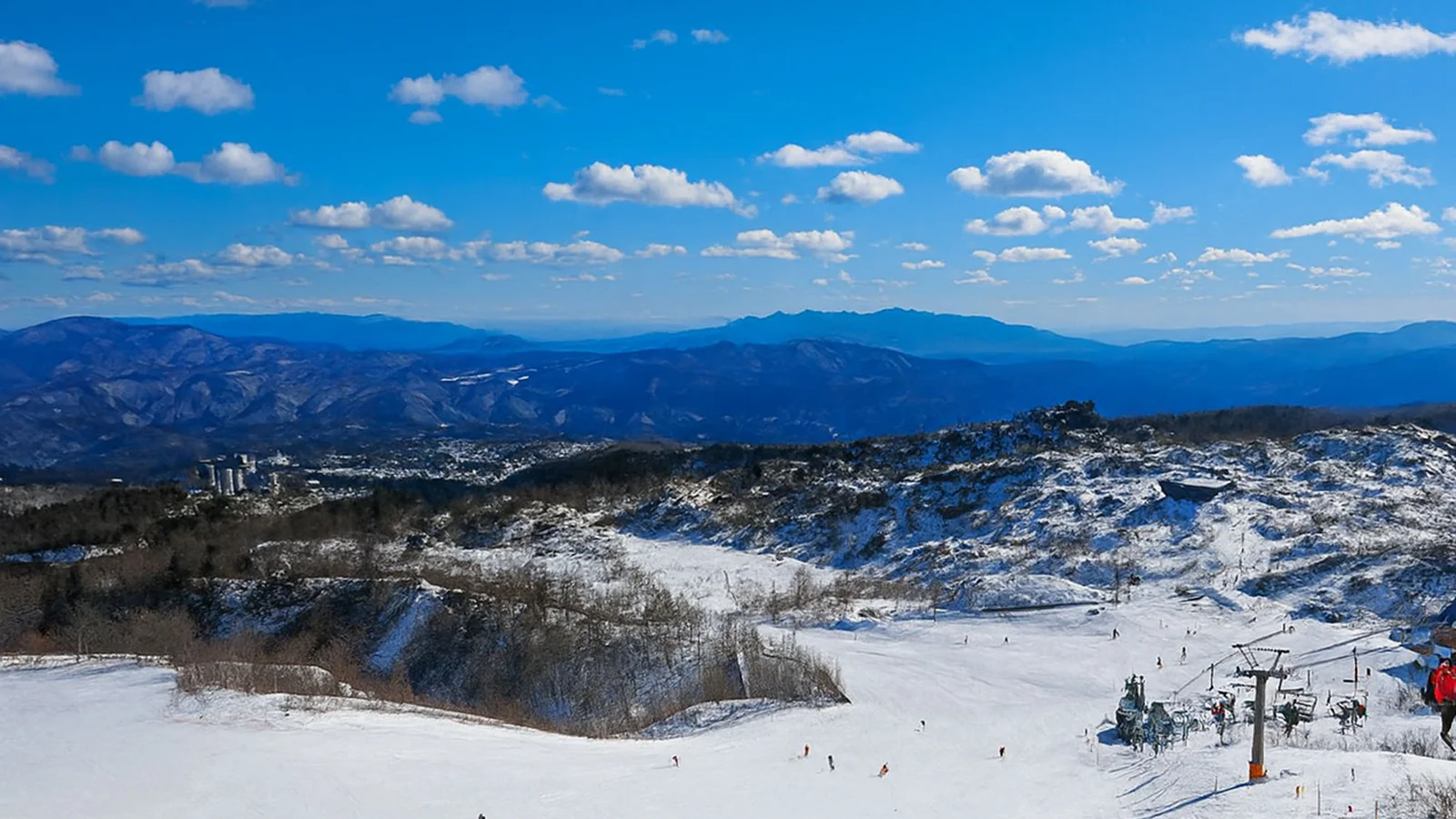Kusatsu Onsen Ski Area on a lovely day