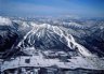 Drone shot of Furano ski resort mountain