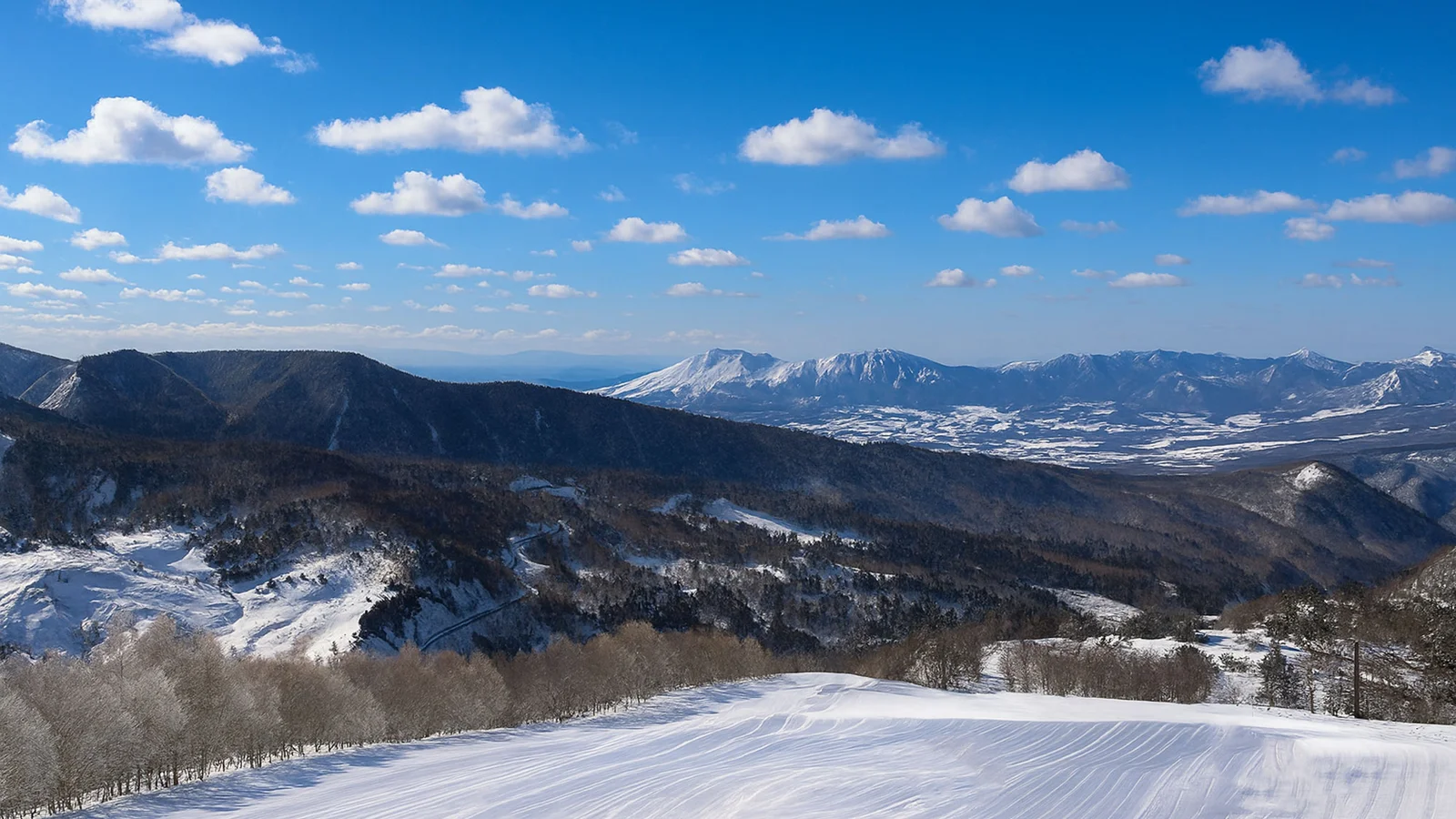Views down the valley from Manza Onsen