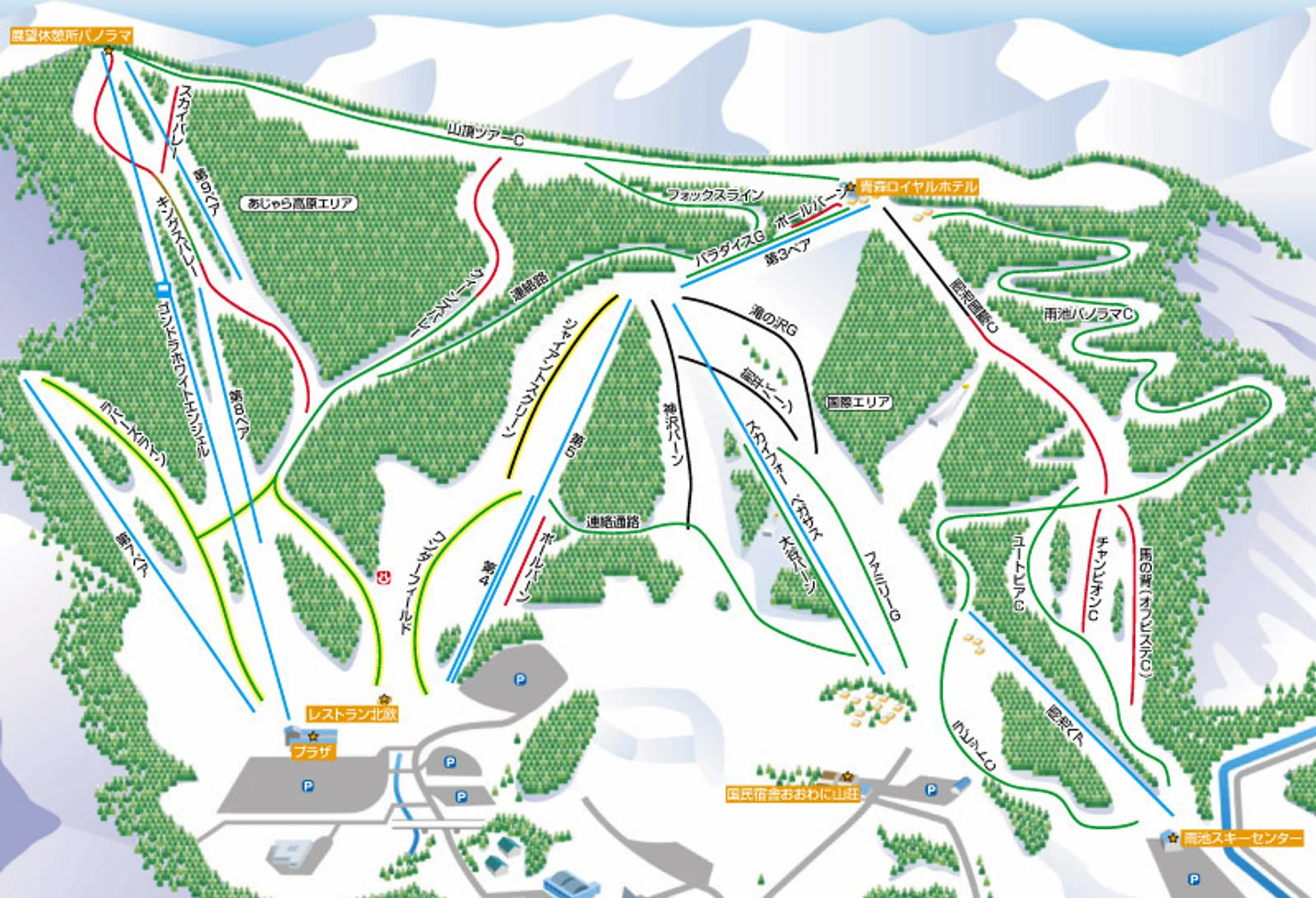 Owani Onsen trail map