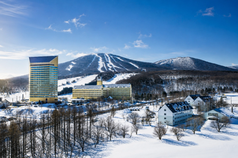 View of Appi Kogen mountain and hotel