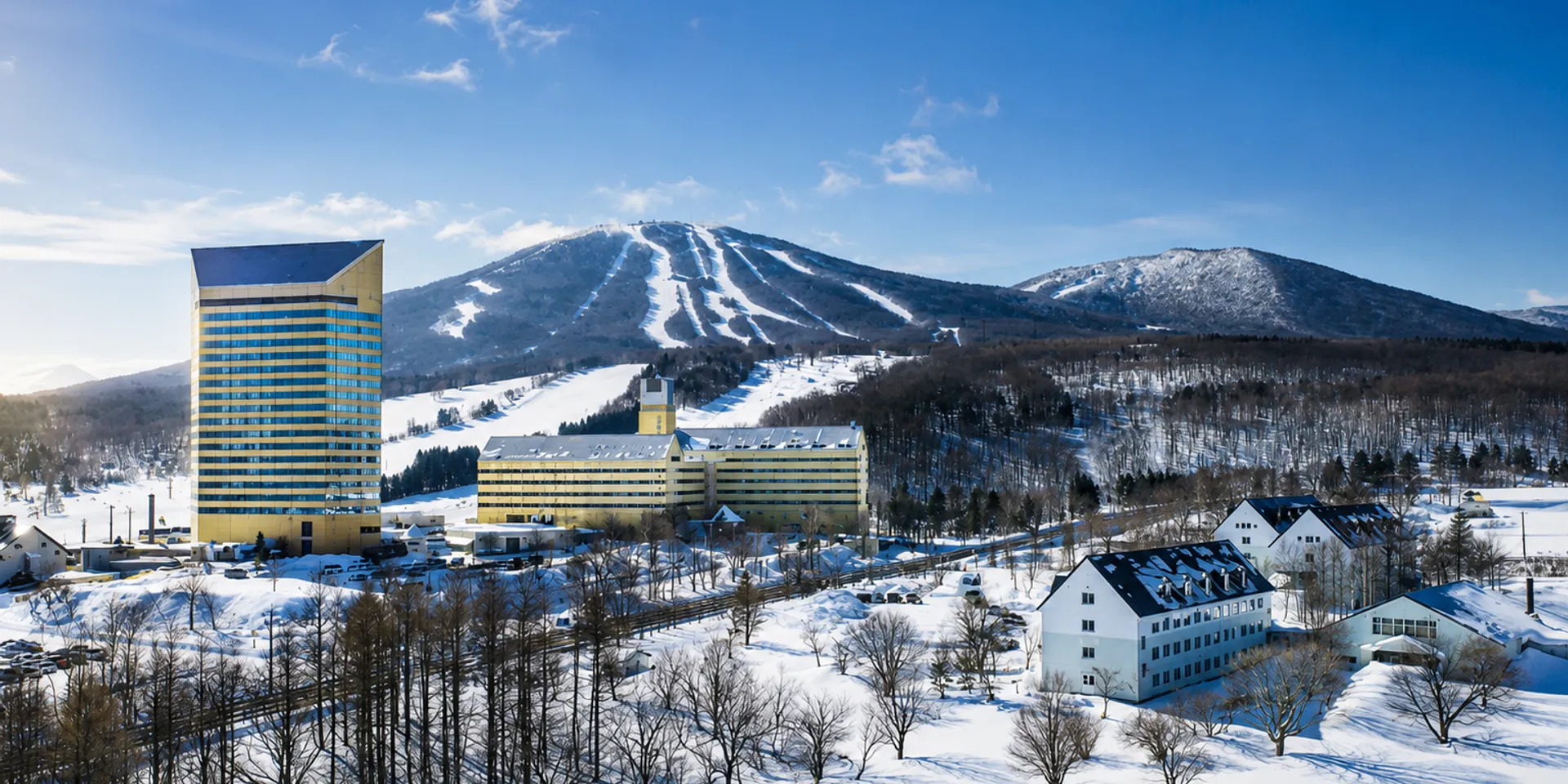 View of Appi Kogen mountain and hotel