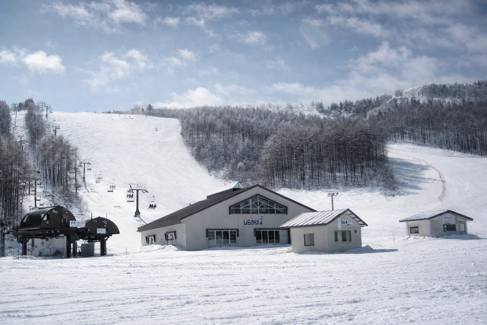 View looking up Shirakaba 2 In 1 Ski Resort
