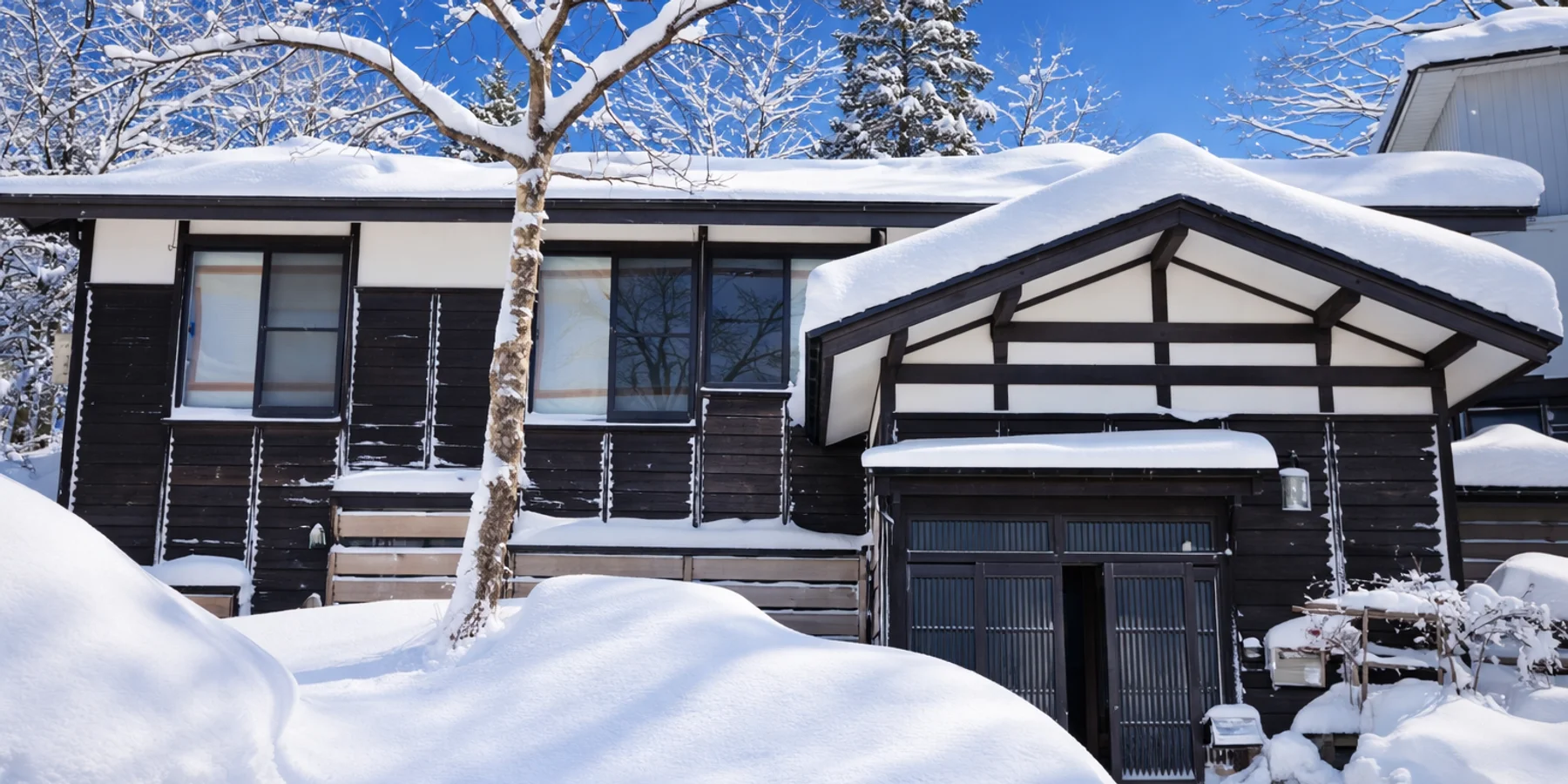 Minshuku accommodation in the snow