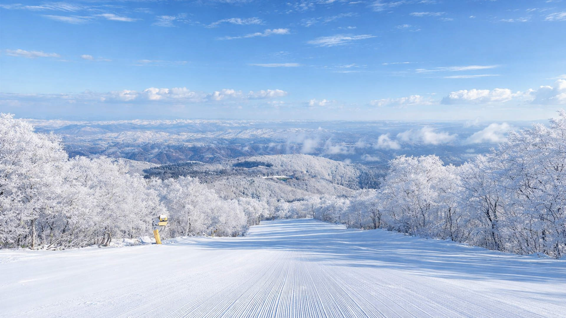 Intermediate ski slope in Japan