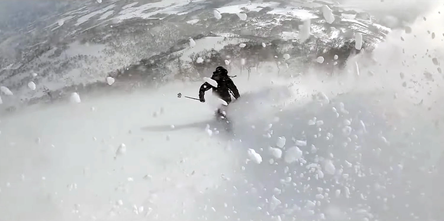 Pow riding high up at Niseko Village