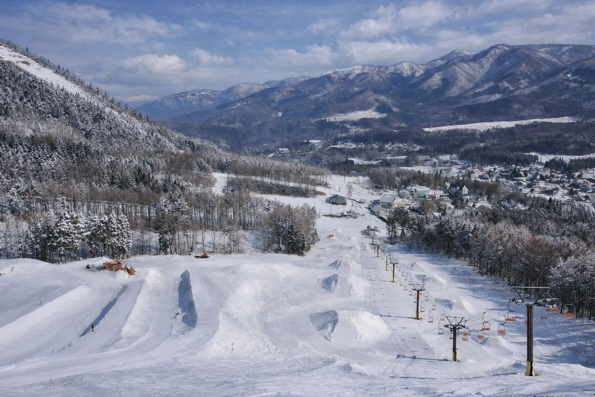 Views over X-JAM Takaifuji park and valley