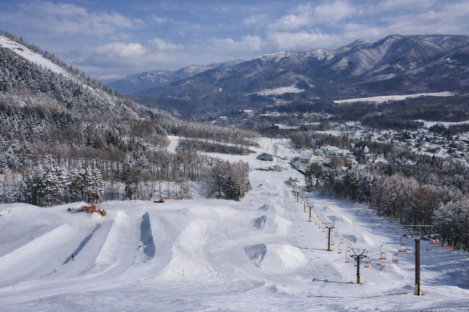 Views over X-JAM Takaifuji park and valley