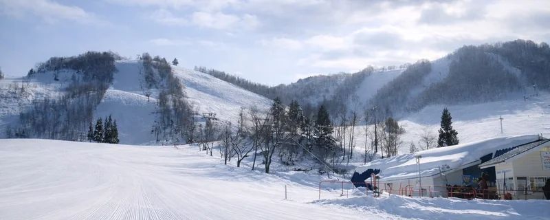 Pristine morning with fresh groomers at Honoki Daira Ski Resort