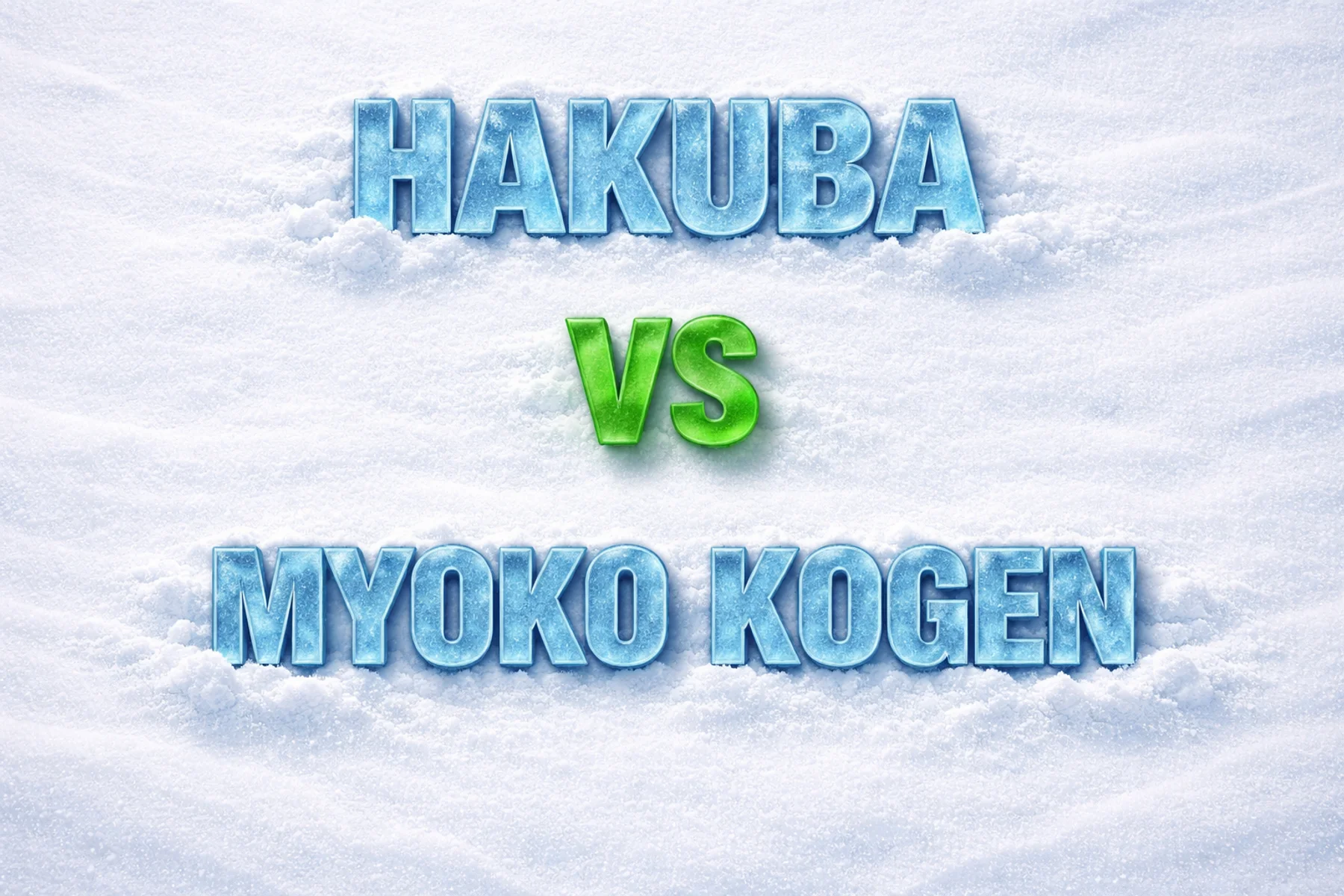 Hakuba vs Myoko Kogen ski resorts