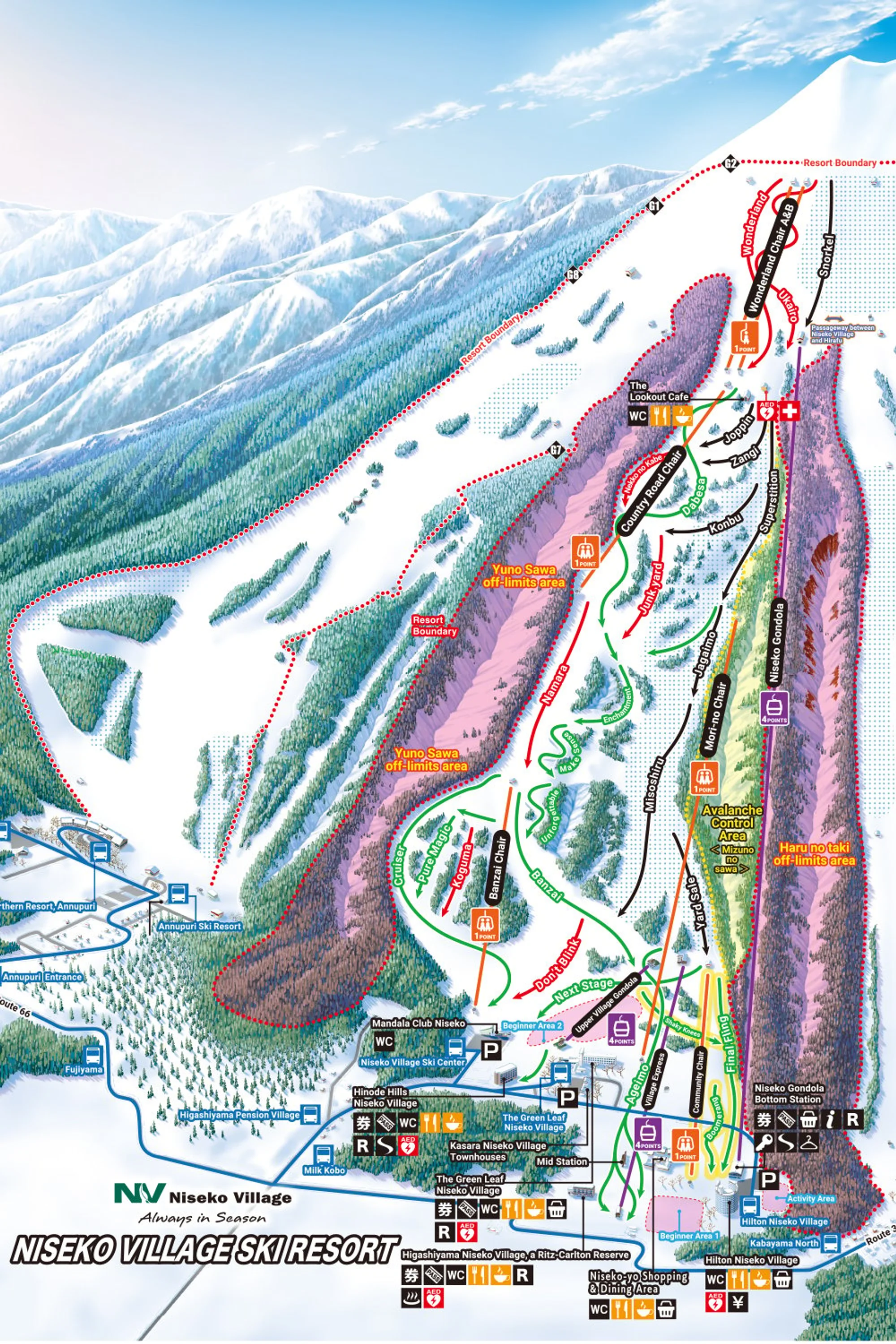 Niseko Village trail map