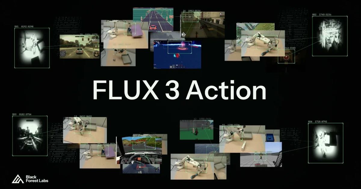 Black Forest Labs opens FLUX 3 Action, a 7B model that predicts robot moves and video frames together